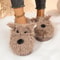 Cartoon Puppy Slippers For Women Winter Warm Fluffy Fur Indoor Mules With Thick Bottom Cozy Plush H 4