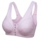 Soft, Seamless, Wireless Bra for Women, Plus Size Front Button Bra with Wide Comfort Straps