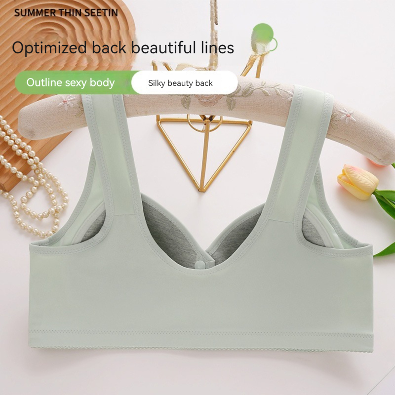 Comfortable Nursing Bra Front Open Button Maternity Bra Traceless Thin Steel Ring Free For Pregnant 3