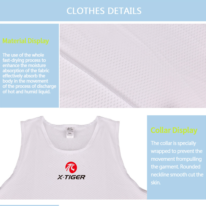 Mens Cycling Underwear Sport Base Layer Cool Mesh Jersey Vest For Road Bike 2
