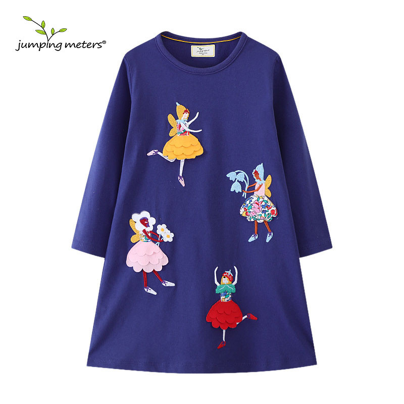 Jumping Meters Girls Dress 27T Dancing Baby Long Sleeve Cute Party Dress With Animals Applique And 0