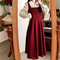 Elegant Red Dress For Women Large Size Chinese Style Two Piece Set French Style Niche Flattering Co 0