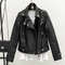 Gothic Punk Style Motorcycle Jacket Fall Women Short Black PU Leather Jacket Wild Casual Coat Goth 5