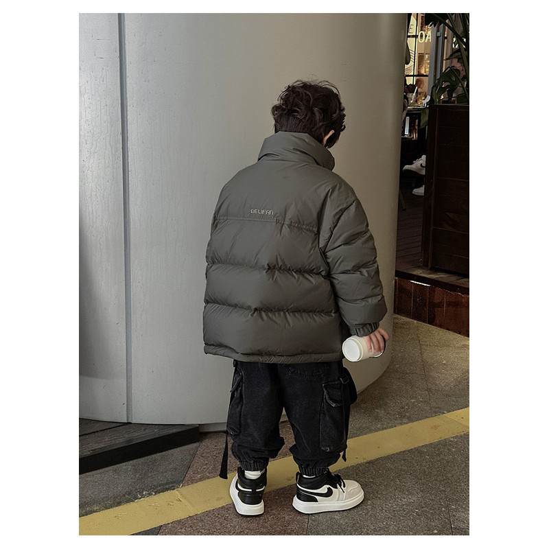 Winter Coat for Boys, Thicken Warm Parka, Windproof Overcoat, Kids Down Cotton Jacket for School