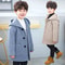 Winter Woolen Jacket For Boy, Fashion, Handsome Mid-Length Coat, Keep Warm Casual Children's Clothes