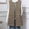 Women's Mid Length Down Vest, All Match Fashion Slim Fit, Round Neck V Neck Design, Autumn Winter Wear