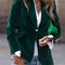 Blazers For Women Single Button Suit Collar Solid Color Long Sleeve Fashion Outerwear 3