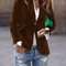 Blazers For Women Single Button Suit Collar Solid Color Long Sleeve Fashion Outerwear 8