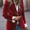 Blazers For Women Single Button Suit Collar Solid Color Long Sleeve Fashion Outerwear 10