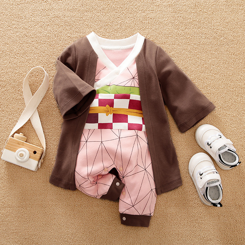 Cute Anime Cape Romper, Newborn Baby Bodysuit, Long Sleeve Cotton Outfit for Boys and Girls