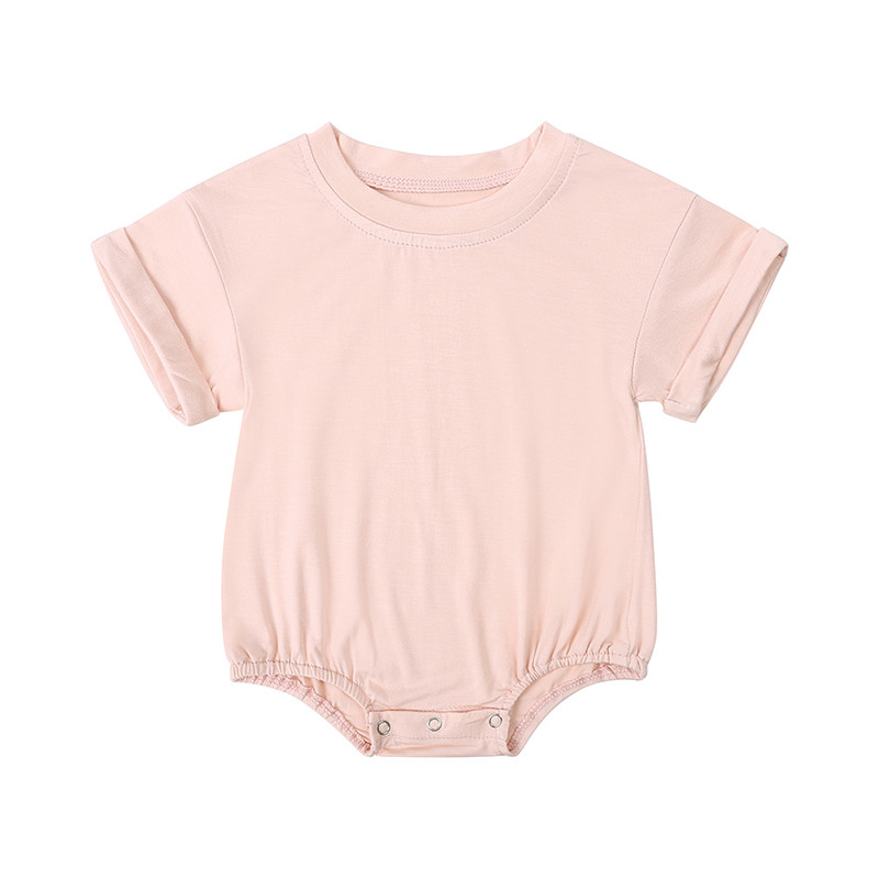 Baby Romper Bamboo Fiber Jumpsuit Casual Newborn Clothes For Boys And Girls Short Sleeve Bodysuit 3