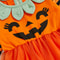 Pumpkin Print Halloween Romper Newborn Baby Girl Costume With Hat Leg Warmers Long Sleeve Dress 3