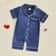 Cute Toddler Sleepwear, Baby Boy Girl Satin Pajama Set, Short Sleeve Button Up Shorts Jumpsuit