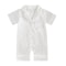 Cute Toddler Sleepwear, Baby Boy Girl Satin Pajama Set, Short Sleeve Button Up Shorts Jumpsuit