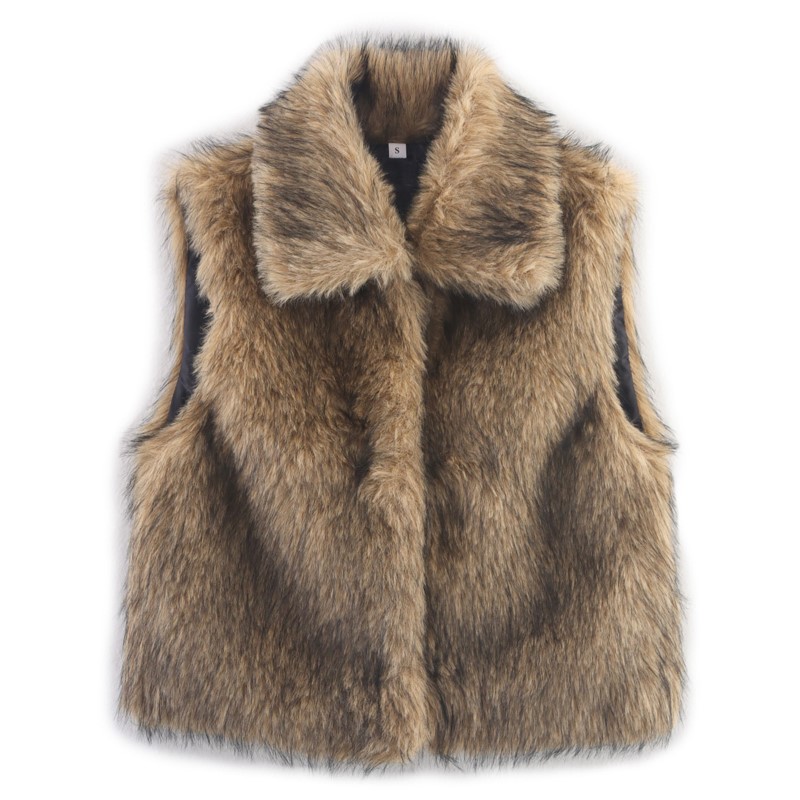 Women's Faux Fur Vest, Winter Street Style, Casual Outerwear Top for Cold Days