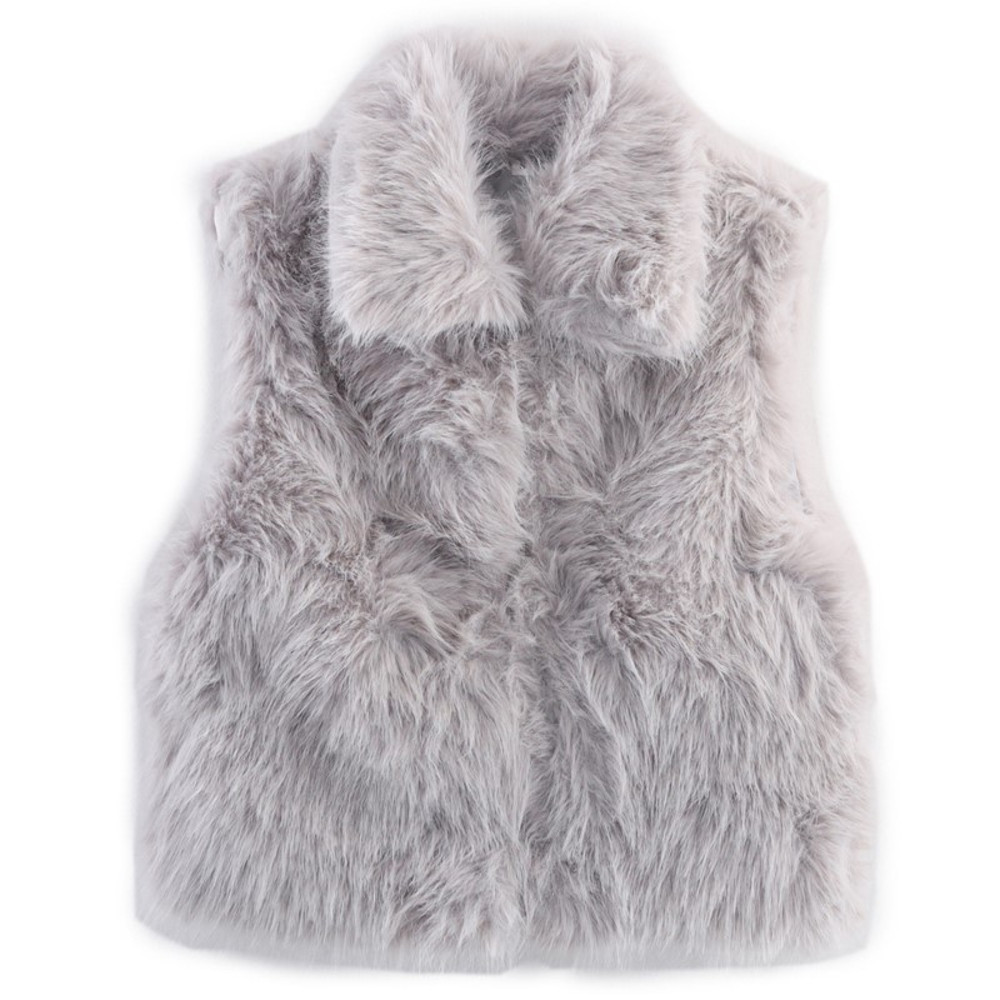 Women's Faux Fur Vest, Winter Street Style, Casual Outerwear Top for Cold Days