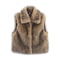Women's Faux Fur Vest, Winter Street Style, Casual Outerwear Top for Cold Days