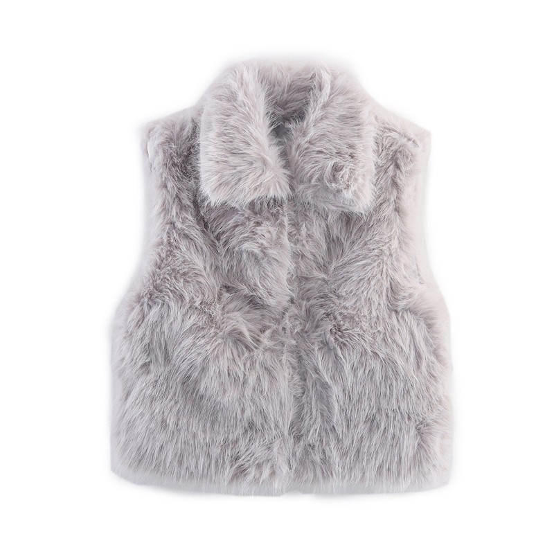 Women's Faux Fur Vest, Winter Street Style, Casual Outerwear Top for Cold Days