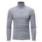 Men's Turtleneck Sweater, Thin Knitted Pullover for Spring and Autumn, Cotton Clothing in Black and White Tops