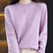Womens Merino Wool Sweater O Neck Long Sleeve Pullover Spring Autumn Winter Basic Jumper Knitwear T 2