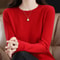 Womens Merino Wool Sweater O Neck Long Sleeve Pullover Spring Autumn Winter Basic Jumper Knitwear T 3