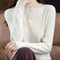 Womens Merino Wool Sweater O Neck Long Sleeve Pullover Spring Autumn Winter Basic Jumper Knitwear T 4