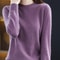 Womens Merino Wool Sweater O Neck Long Sleeve Pullover Spring Autumn Winter Basic Jumper Knitwear T 10
