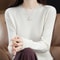 Womens Merino Wool Sweater O Neck Long Sleeve Pullover Spring Autumn Winter Basic Jumper Knitwear T 13