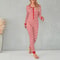 Sexy Christmas Pajamas for Women, Bodycon Romper Jumpsuit, Striped Print Loungewear, Long Sleeve Sleepwear Playsuit