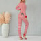 Sexy Christmas Pajamas for Women, Bodycon Romper Jumpsuit, Striped Print Loungewear, Long Sleeve Sleepwear Playsuit