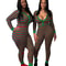 Sexy Christmas Pajamas for Women, Bodycon Romper Jumpsuit, Striped Print Loungewear, Long Sleeve Sleepwear Playsuit