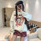 Loose Comfortable Design Womens Hoodless Sweatshirt Mid Length Lazy Style Versatile Outerwear Top A 2