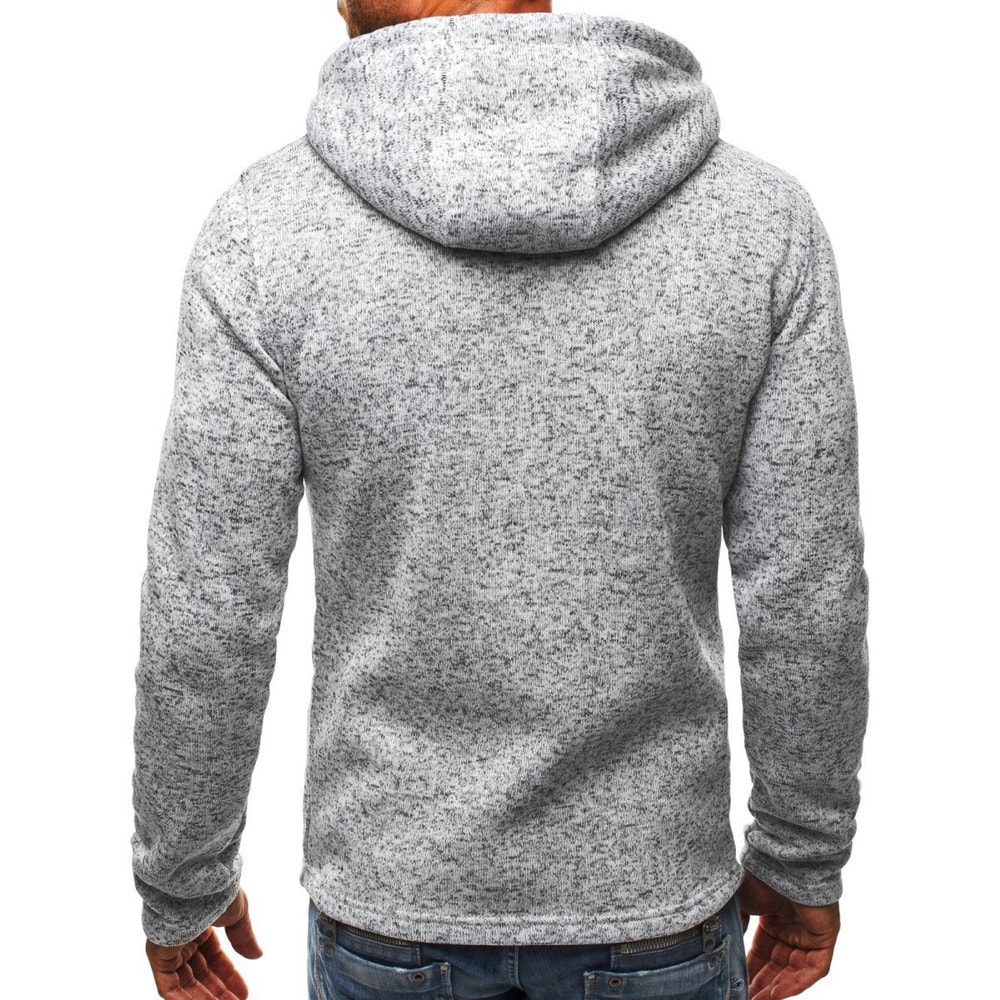 Mens Jacquard Hoodie Premium Fleece Pullover Brand Hooded Sweatshirt For Men Comfort Fit Streetwear 2
