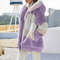 Oversized Jacket for Women, Warm Plush Hooded Coat, Loose Streetwear Outerwear, Autumn Winter Fashion