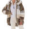 Oversized Jacket for Women, Warm Plush Hooded Coat, Loose Streetwear Outerwear, Autumn Winter Fashion
