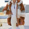 Oversized Jacket for Women, Warm Plush Hooded Coat, Loose Streetwear Outerwear, Autumn Winter Fashion