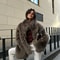 Chic Women's Furry Coat, Loose Fit with Stand Up Collar, Thick Warm Winter Outerwear, Solid Color Fashion