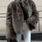 Chic Women's Furry Coat, Loose Fit with Stand Up Collar, Thick Warm Winter Outerwear, Solid Color Fashion
