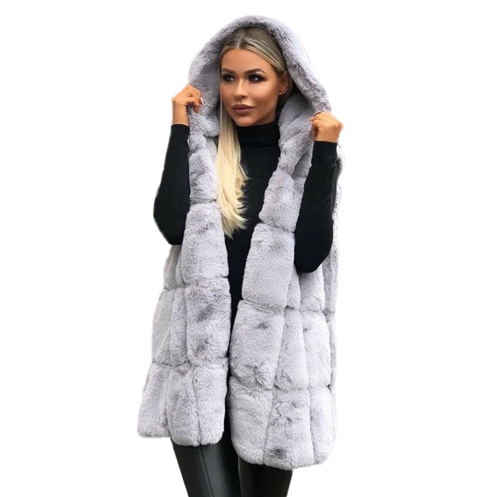 New Women's Imitation Fur Hooded Vest, Cozy Winter Fashion, Autumn Layering Piece