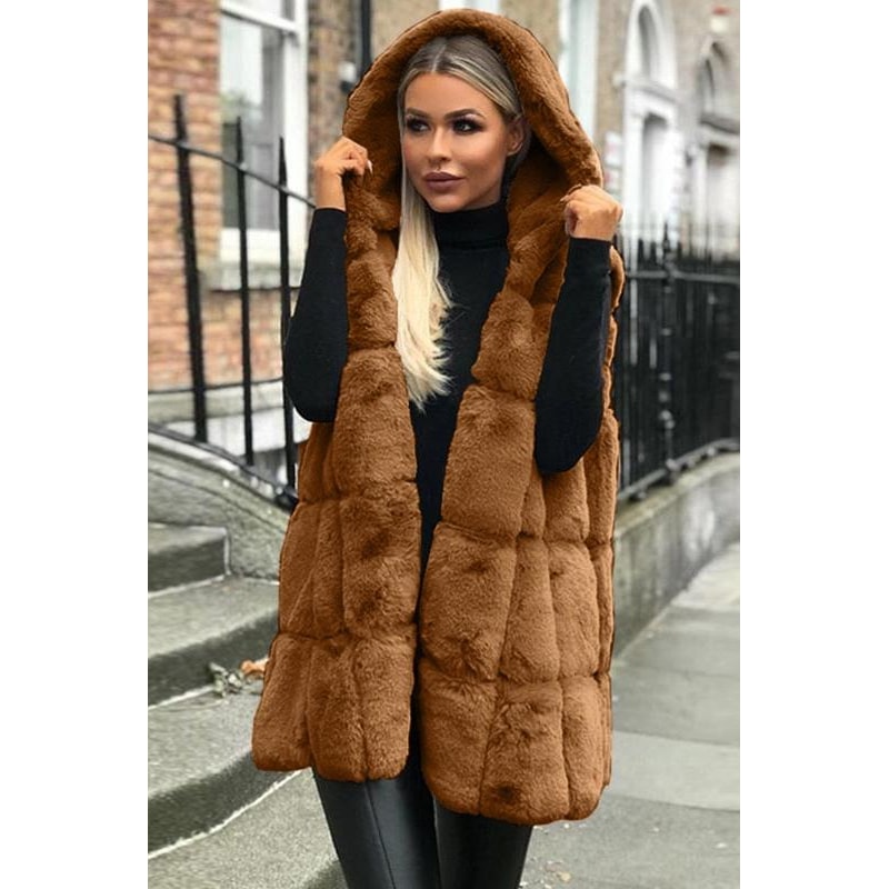 New Women's Imitation Fur Hooded Vest, Cozy Winter Fashion, Autumn Layering Piece