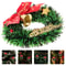 Mini Christmas Wreaths Pack, Artificial Plastic Tree Ornaments, Festive Red Bows and Golden Bells Decorations