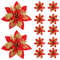 Artificial Flower Ornaments Merry Glitter Pink Christmas Flowers Tree Christmas Decoration For Home 9