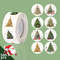 Merry Christmas Stickers Round Tree Tags, Gift Labels for Kids, Baking Package Stickers