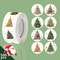 Merry Christmas Stickers Round Tree Tags, Gift Labels for Kids, Baking Package Stickers