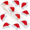 Flashing Christmas Hat Sticker, Laser Santa Claus Hat Waterproof Sticker, Red Christmas Envelope and Journal Decor