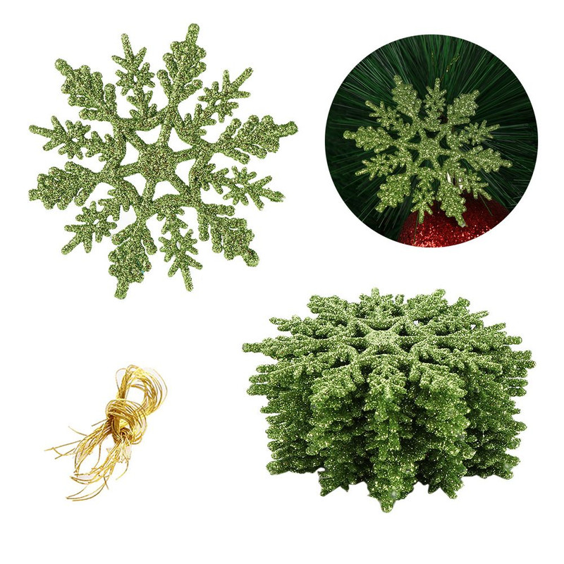 Glitter Snowflake Pendant Party Ornaments, Vivid Bauble DIY Craft Hanging, Christmas Tree Decor