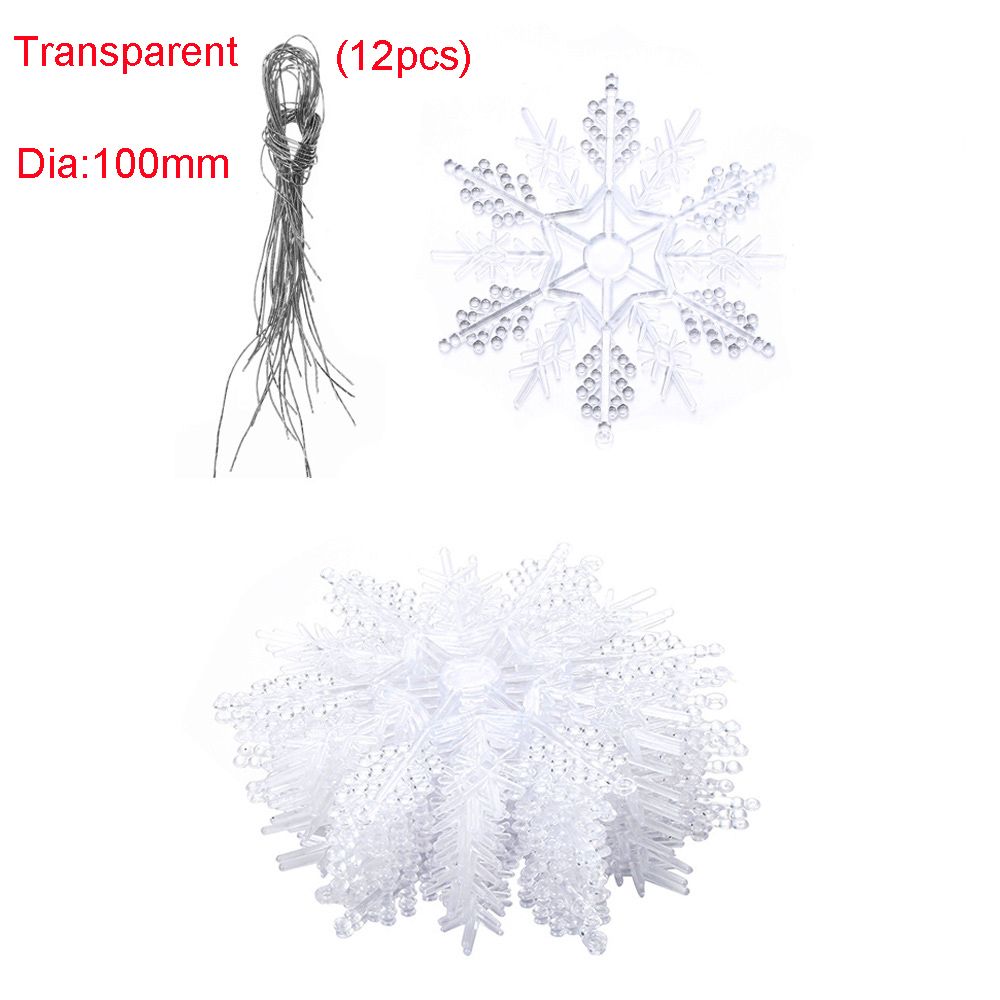 Glitter Snowflake Pendant Party Ornaments, Vivid Bauble DIY Craft Hanging, Christmas Tree Decor