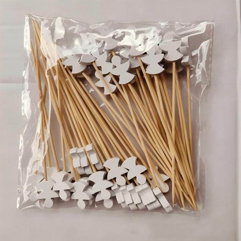 Bamboo Stick Christmas Santa Snowman, Elk Angel Skewer, Party Disposable Decoration, Fruit Dessert Food Toothpicks