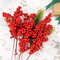 Fake Berries Pearl Beads Artificial Red Cherry Stamen DIY Christmas Wreath Holiday Party And New Ye 3