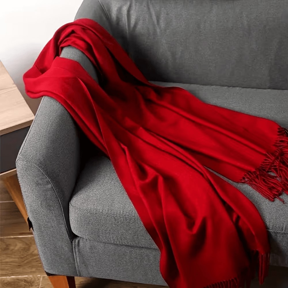 Soft cashmere scarf for winter layering